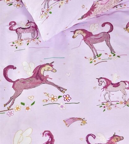 Dekbedovertrek Beddinghouse KIDS Unicorn Paradise Pink 140x200