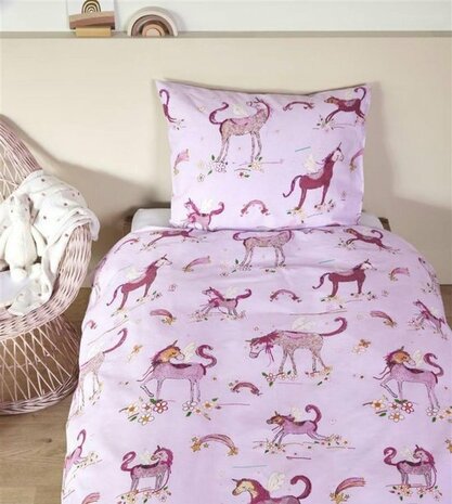 Dekbedovertrek Beddinghouse KIDS Unicorn Paradise Pink 140x200