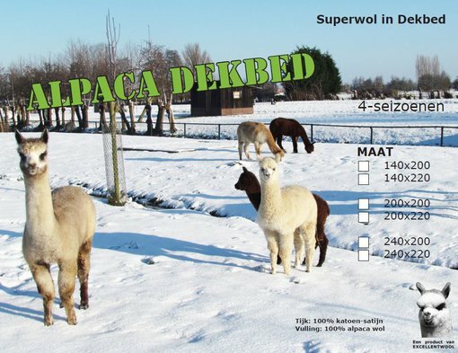 Alpaca dekbed wol